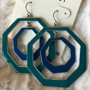 Nine West Green and Blue Earrings